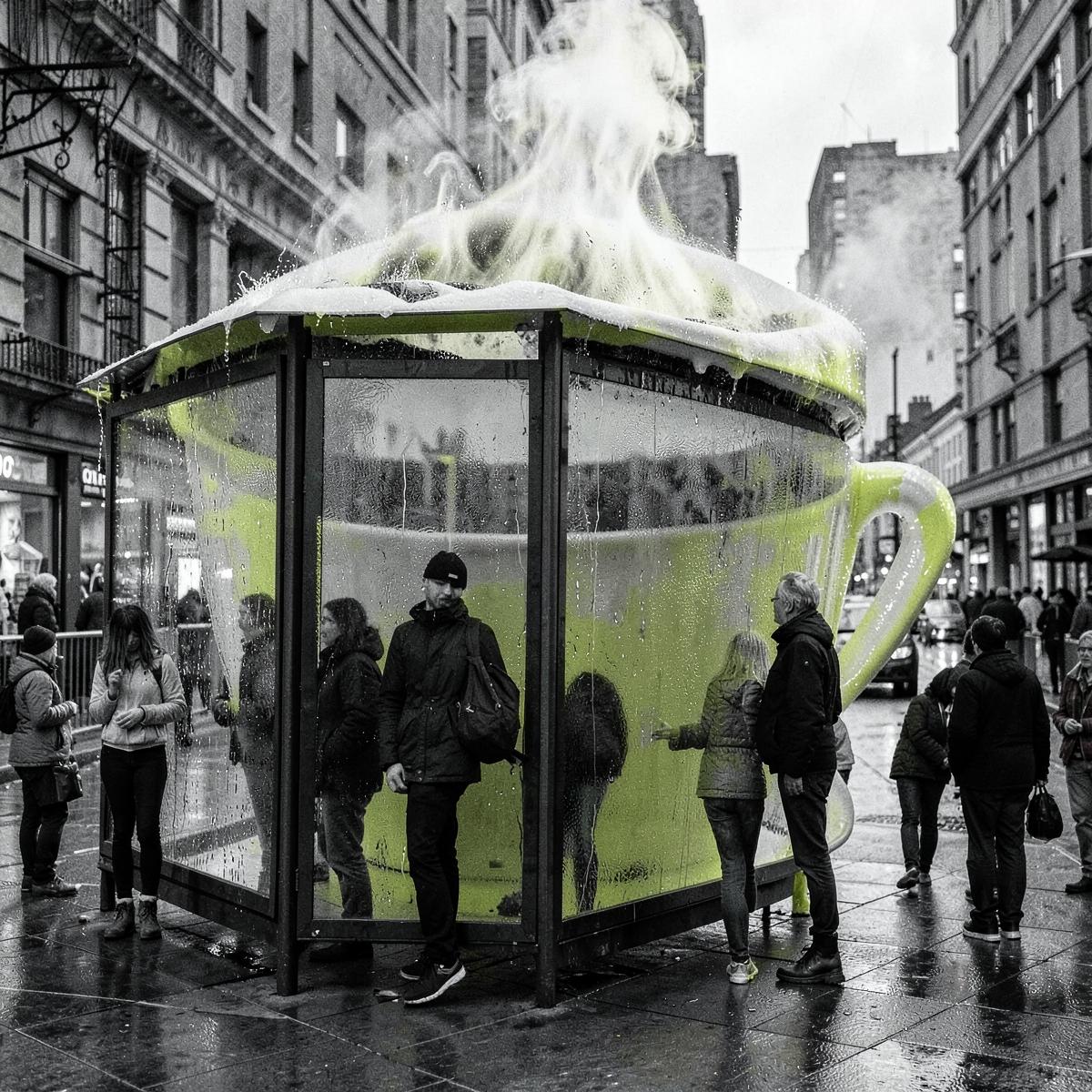 Bus Stop, Brewed Fresh — conceptual food & beverage publicity idea