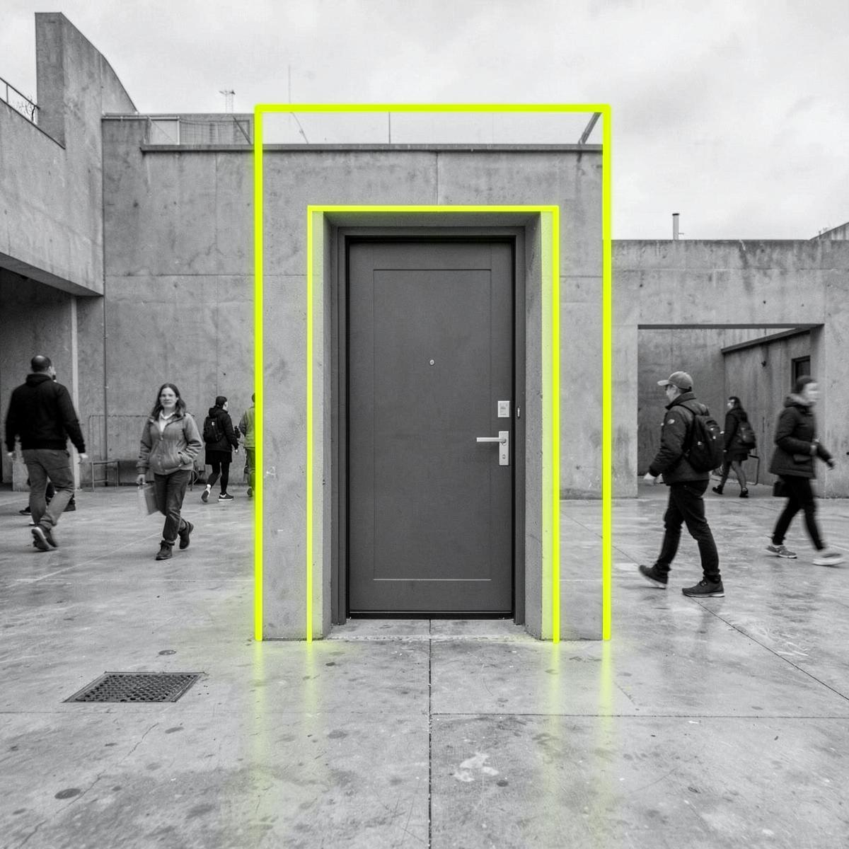 The Door That Sold The Building — conceptual real estate publicity idea